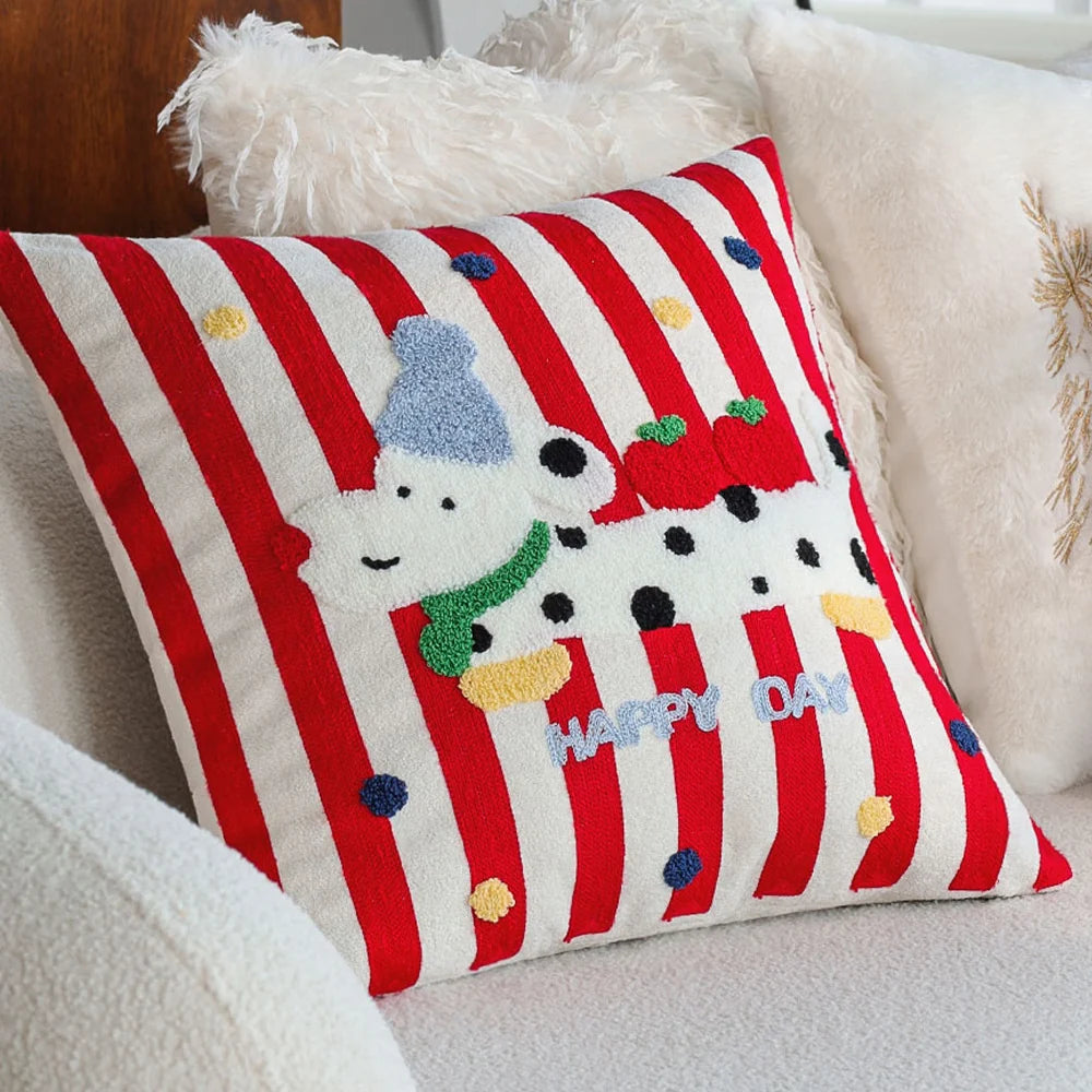 Rectangular Throw Pillow Plush Textured Knit & Concealed Zipper