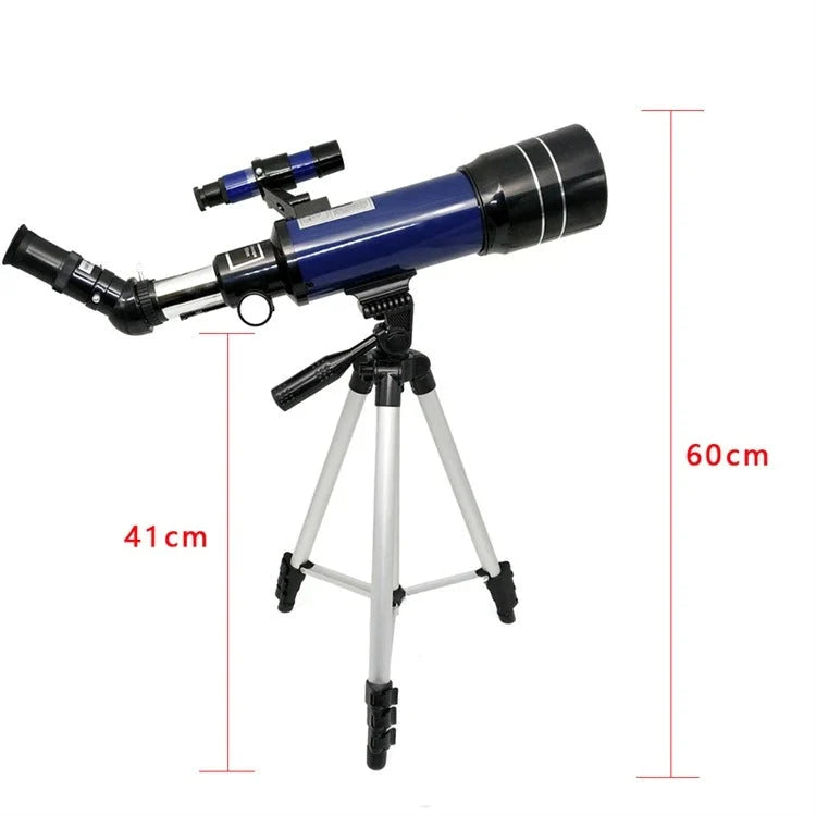 Refractor Telescope 70mm Aluminium Tripod Eyepieces & Smartphone Adapter