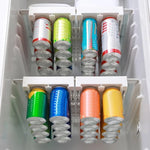 Refrigerator Can Organizer Adjustable Clear Hanging Rack