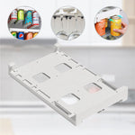 Refrigerator Can Storage Rack Adjustable Hanging 8-Can Capacity