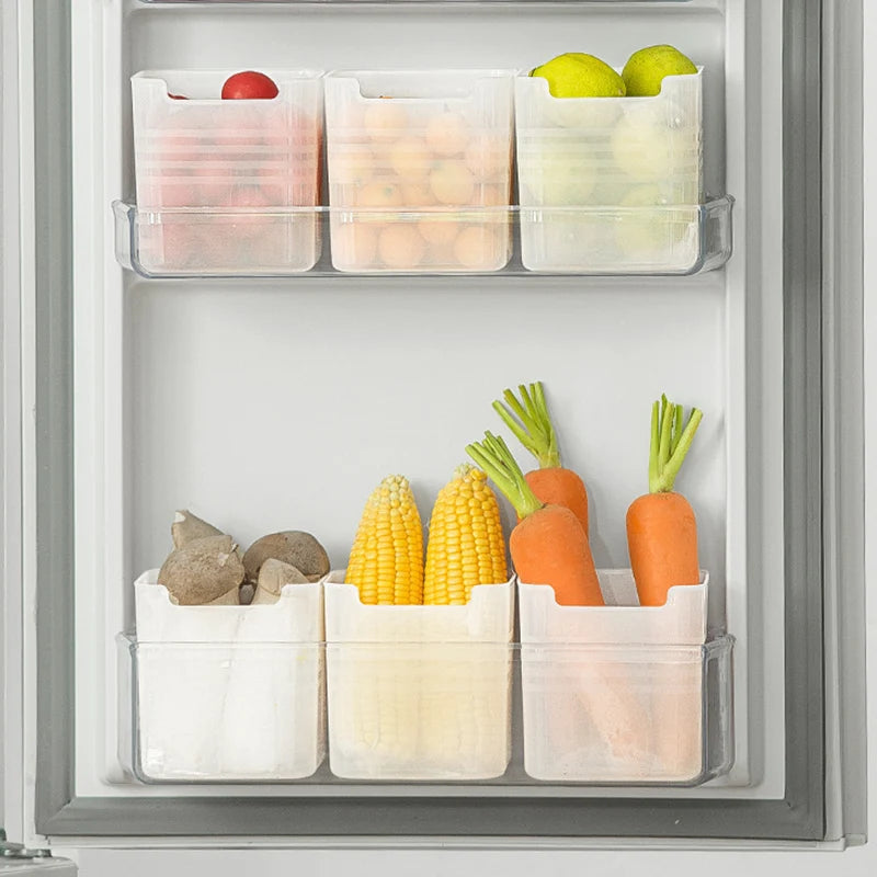 Refrigerator Door Storage Box Adjustable Tool-Free Fit Deep Vertical Design