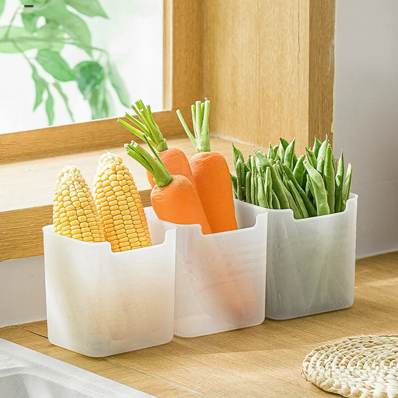 Refrigerator Door Storage Box Adjustable Tool-Free Fit Deep Vertical Design