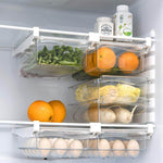 Refrigerator Organizer Drawer Under-Shelf Sliding Transparent Storage