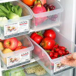 Refrigerator Storage Bin Stackable Transparent Plastic