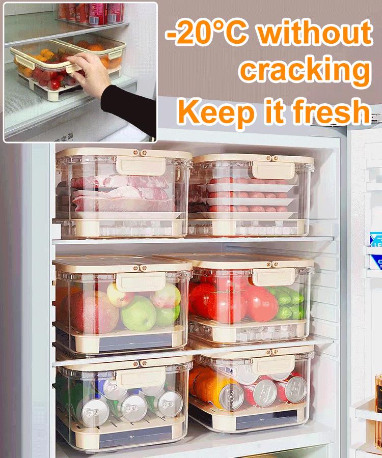 Refrigerator Storage Box Portable Fresh-Keeping Design