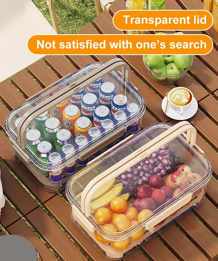 Refrigerator Storage Box Portable Fresh-Keeping Design