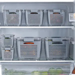 Refrigerator Storage Container Adjustable Dividers Wash & Drain BPA-Free