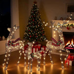 Reindeer Decoration Set Outdoor Warm White LED 3-Piece