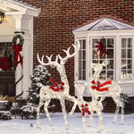 Reindeer Decoration Set Outdoor Warm White LED 3-Piece