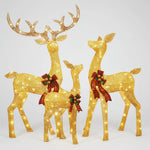 Reindeer Decoration Set Outdoor Warm White LED 3-Piece