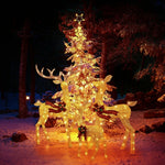 Reindeer Decoration Set of 3 Warm White LED Lights