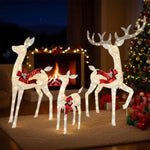 Reindeer Decoration Set of 3 Warm White LED Lights