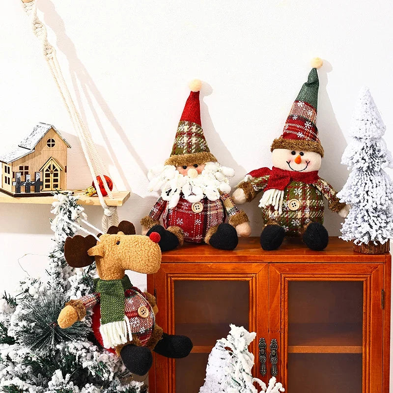 Reindeer Figure Soft Fabric Scarf & Faux Fur Antlers
