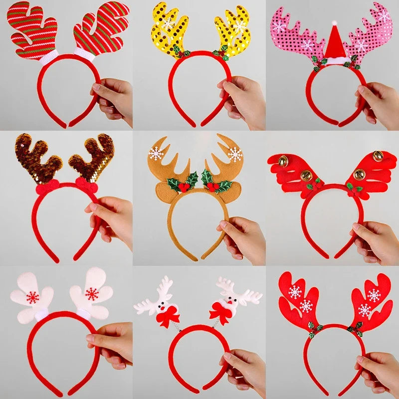 Reindeer Headband Soft Felt Adjustable Fit