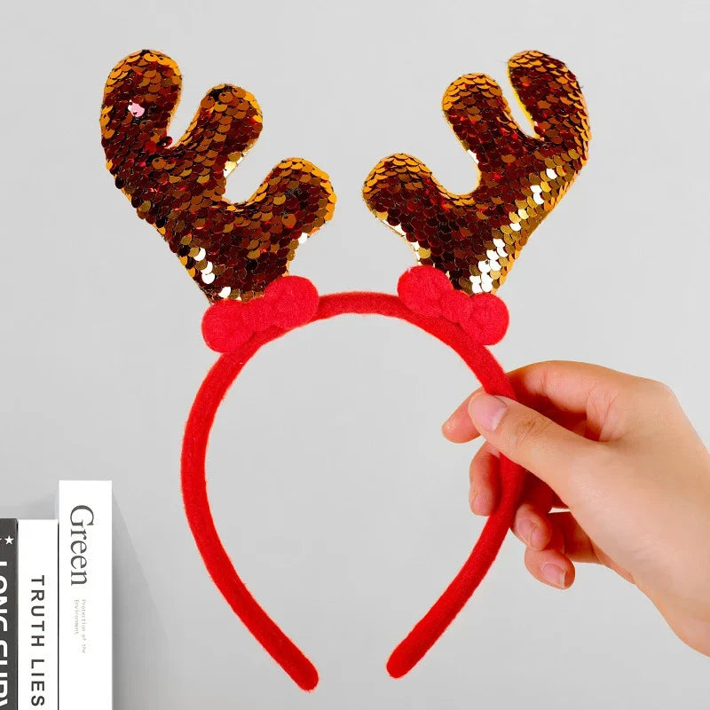 Reindeer Headband Soft Felt Adjustable Fit