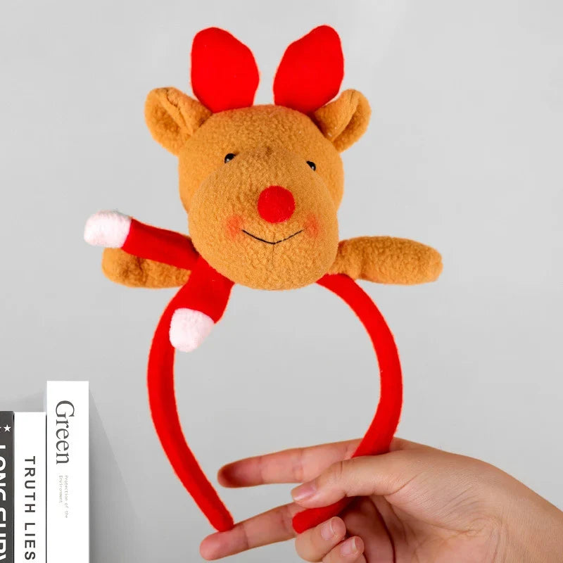 Reindeer Headband Soft Felt Adjustable Fit