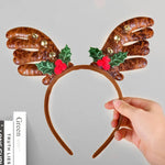 Reindeer Headband Soft Felt Adjustable Fit