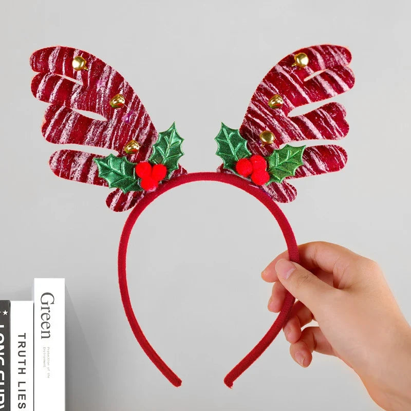 Reindeer Headband Soft Felt Adjustable Fit