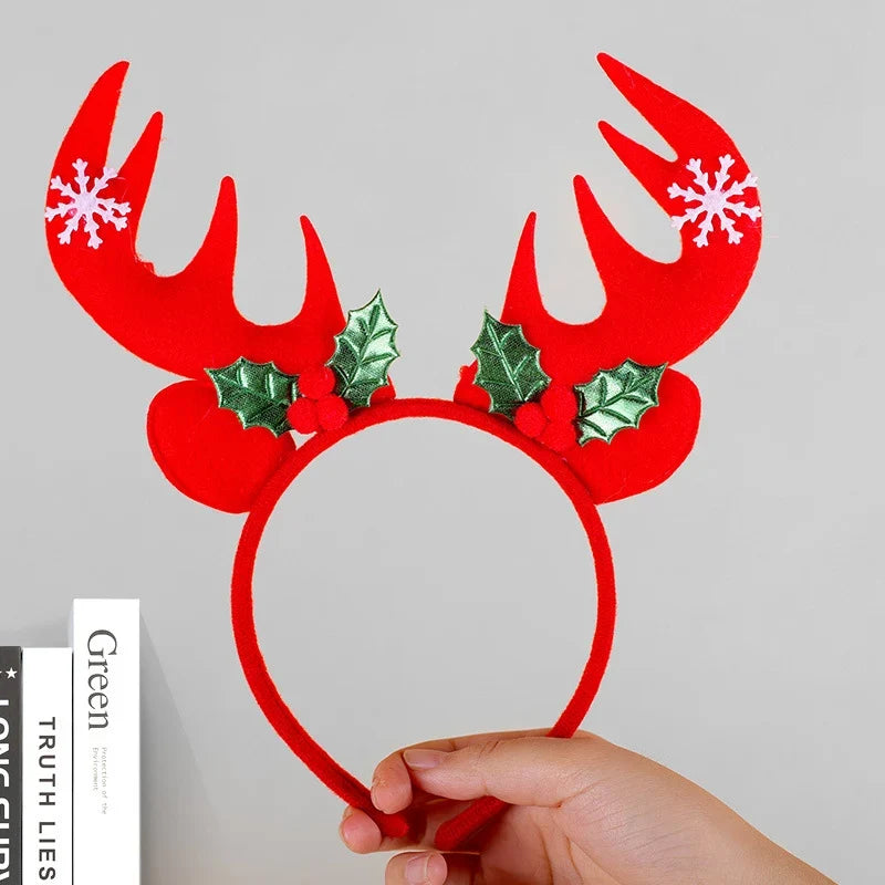 Reindeer Headband Soft Felt Adjustable Fit