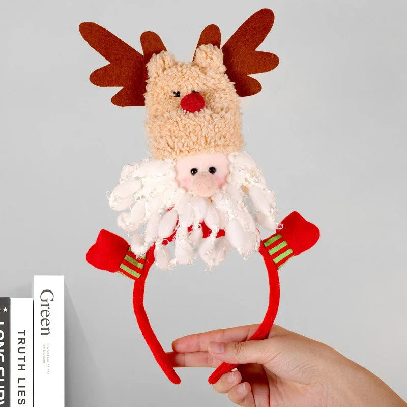 Reindeer Headband Soft Felt Adjustable Fit