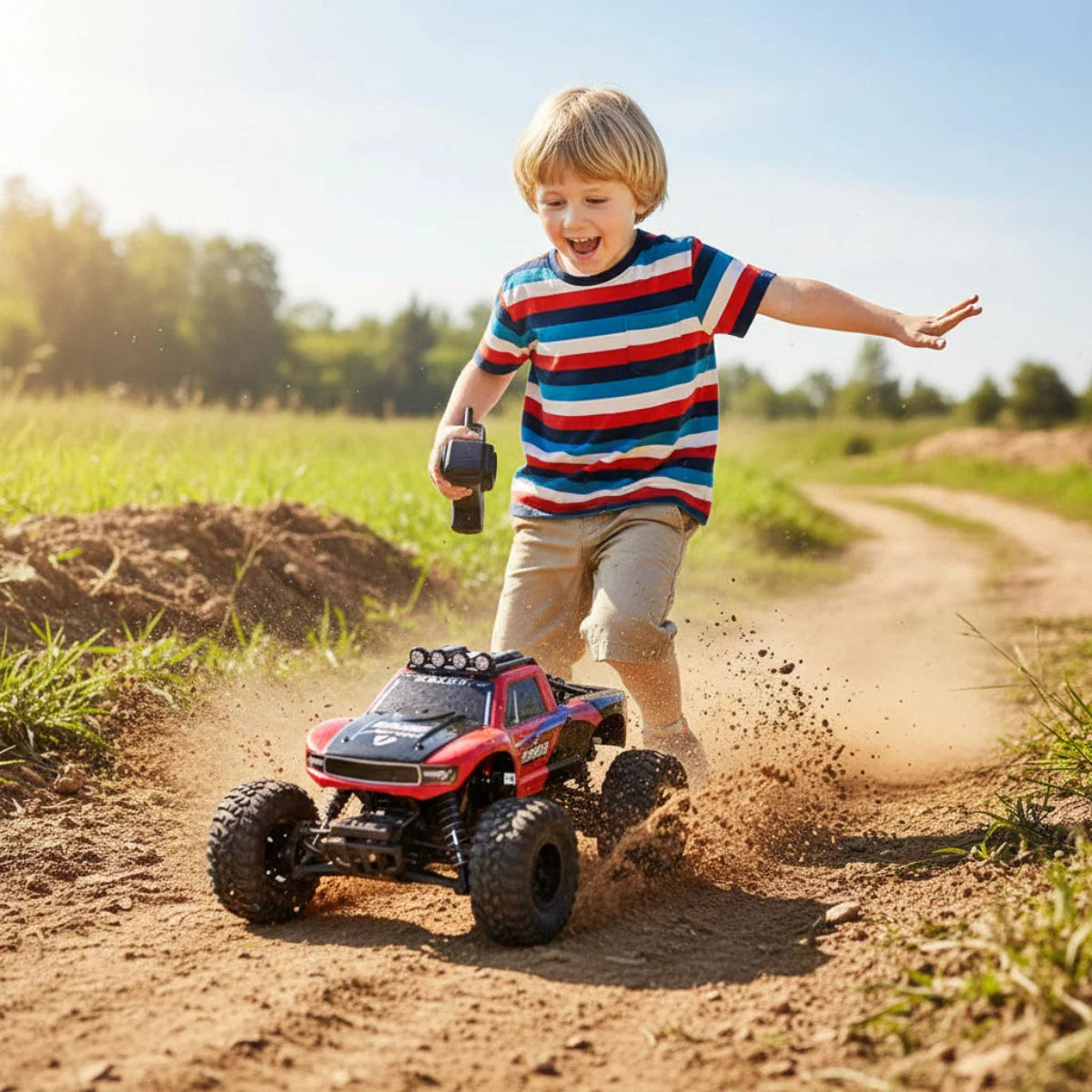 Remote Control Monster Truck Amphibious Waterproof Four-Wheel Drive