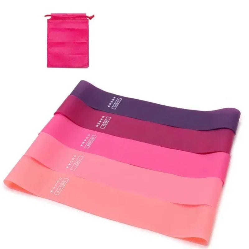 Resistance Band Set 5 Progressive Levels With Storage Bag