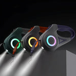 Retractable Dog Leash LED Light & Reflective Strip