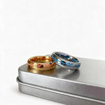 Ring Glow-In-The-Dark Engraved Runes Hypoallergenic