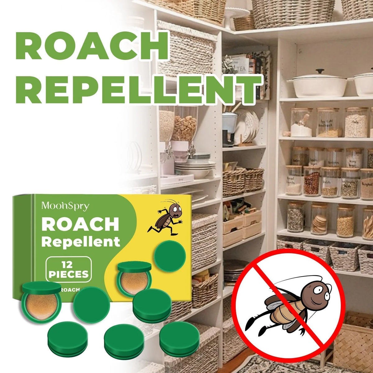 Roach Bait Discs Enclosed Odorless Boric Acid