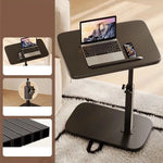 Rolling Laptop Desk Height Adjustable 360° Rotating Tabletop