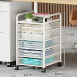 Rolling Storage Cart Ventilated Mesh Drawers Locking Casters