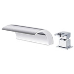 Roman Tub Faucet Solid Brass Waterfall Spout Polished Chrome