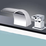 Roman Tub Faucet Solid Brass Waterfall Spout Polished Chrome