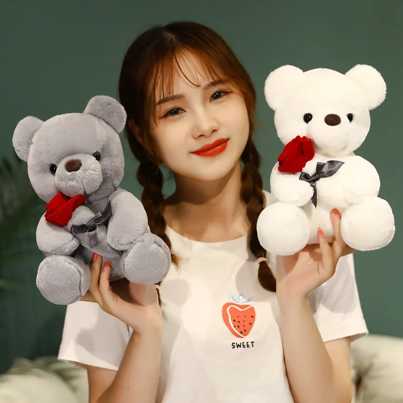 Rose Teddy Bear Artificial Roses Long-Lasting Keepsake