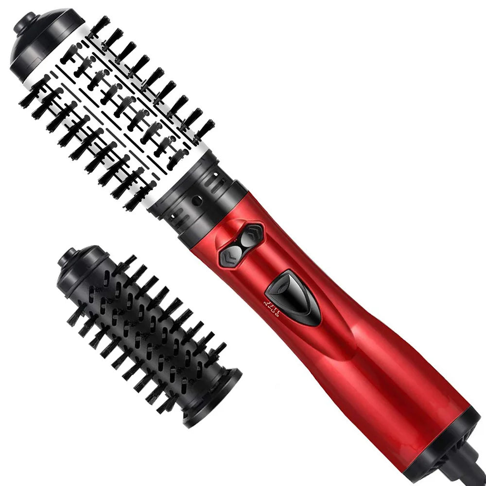 Rotating Hair Dryer Brush 3-in-1 Interchangeable Ceramic Heads