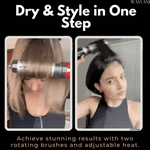 Rotating Hair Dryer Brush 3-in-1 Interchangeable Ceramic Heads