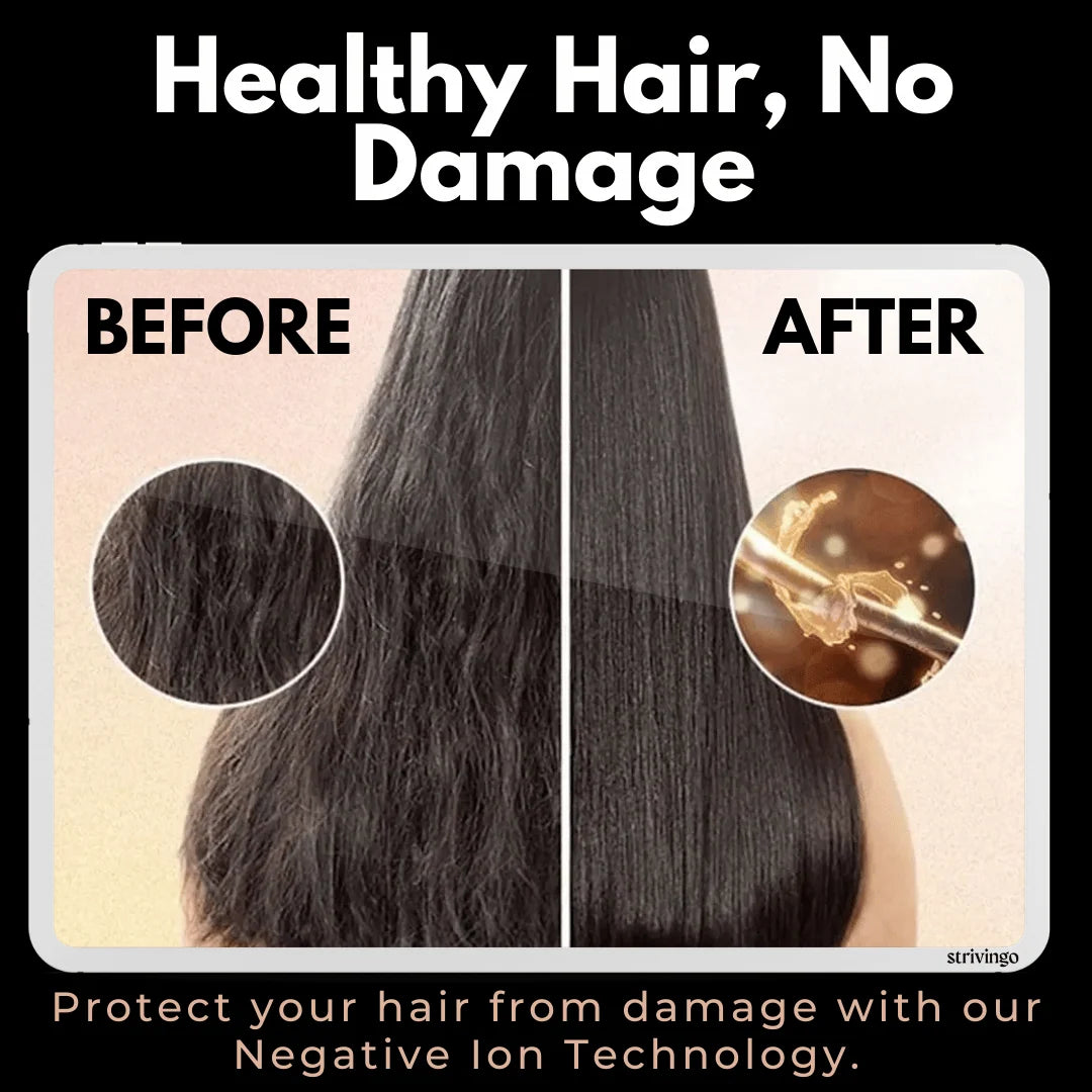 Rotating Hair Dryer Brush 3-in-1 Interchangeable Ceramic Heads