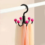 Rotating Hanger 360° Swivel Six Hooks Space-Saving Organizer