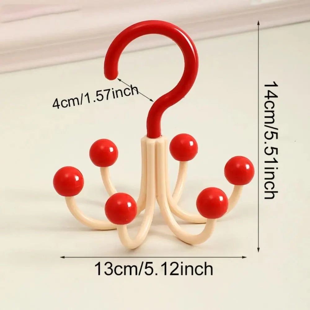 Rotating Hanger 360° Swivel Six Hooks Space-Saving Organizer