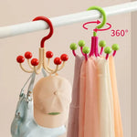 Rotating Hanger 360° Swivel Six Hooks Space-Saving Organizer