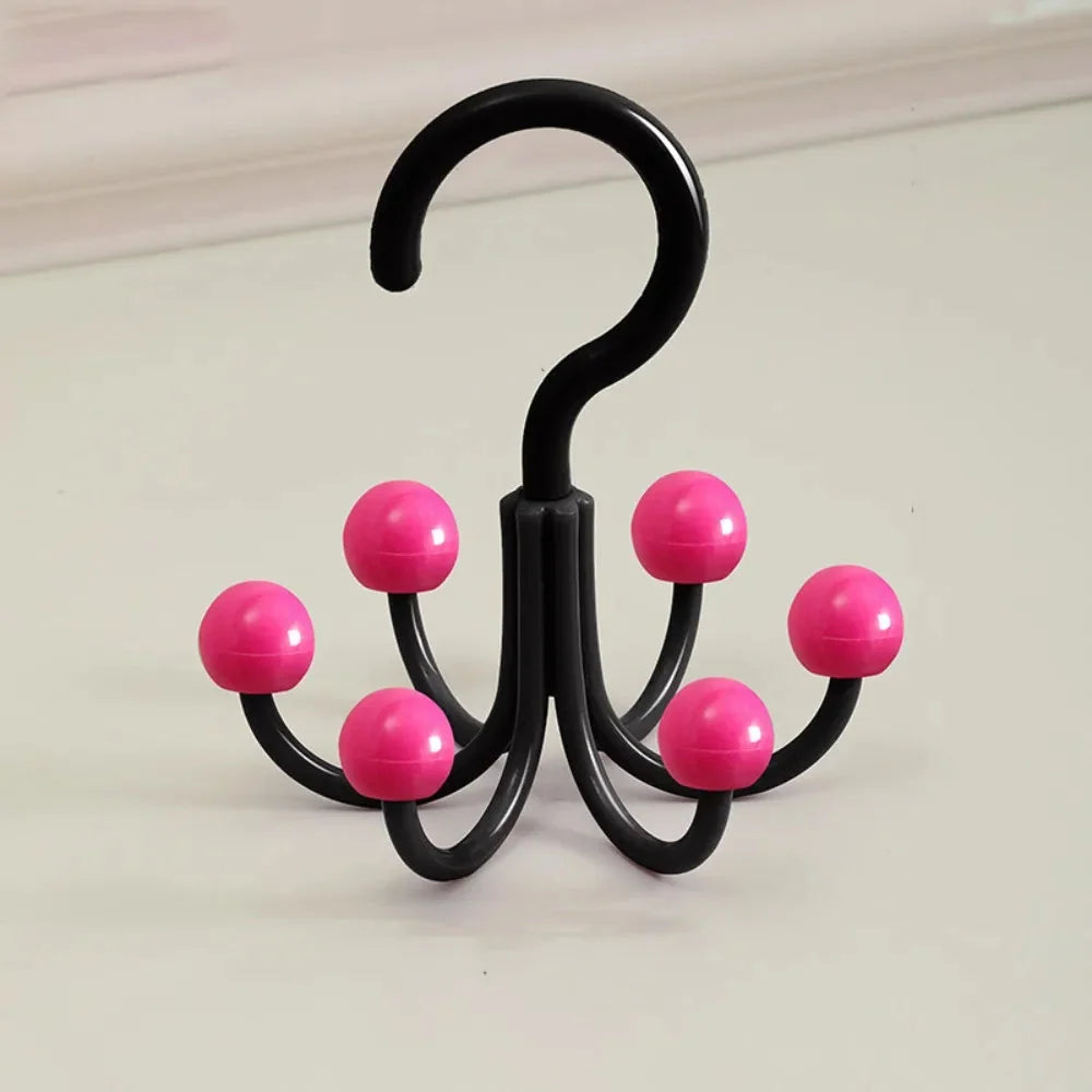 Rotating Hanger 360° Swivel Six Hooks Space-Saving Organizer