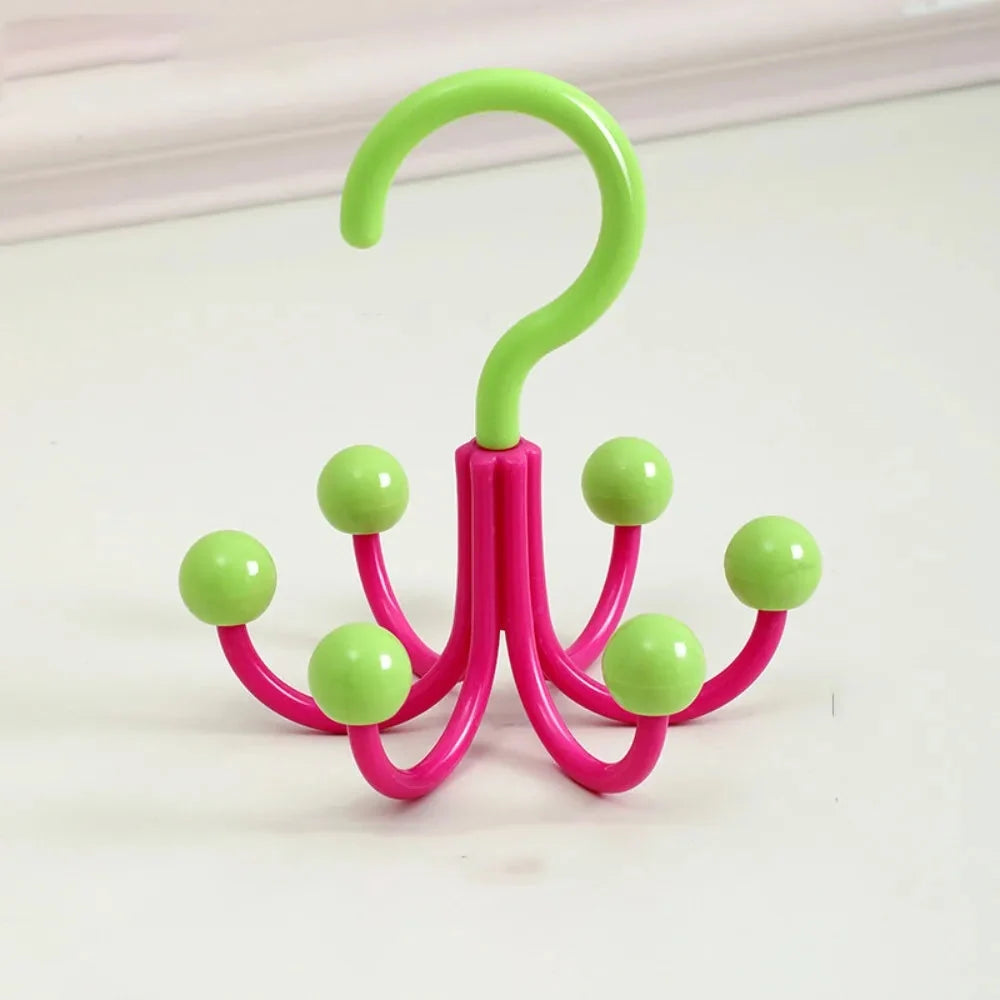 Rotating Hanger 360° Swivel Six Hooks Space-Saving Organizer