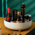 Rotating Storage Organizer 360-Degree Space-Saving Plastic