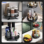 Rotating Storage Rack Stainless Steel 360° Adjustable Height