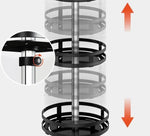 Rotating Storage Rack Stainless Steel 360° Adjustable Height