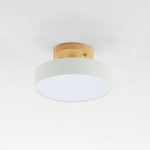 Round Ceiling Lamp Dimmable LED Wood & Acrylic