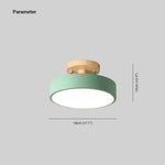 Round Ceiling Lamp Dimmable LED Wood & Acrylic
