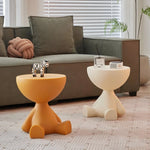 Round Coffee Table Lightweight Durable Plastic Compact Design