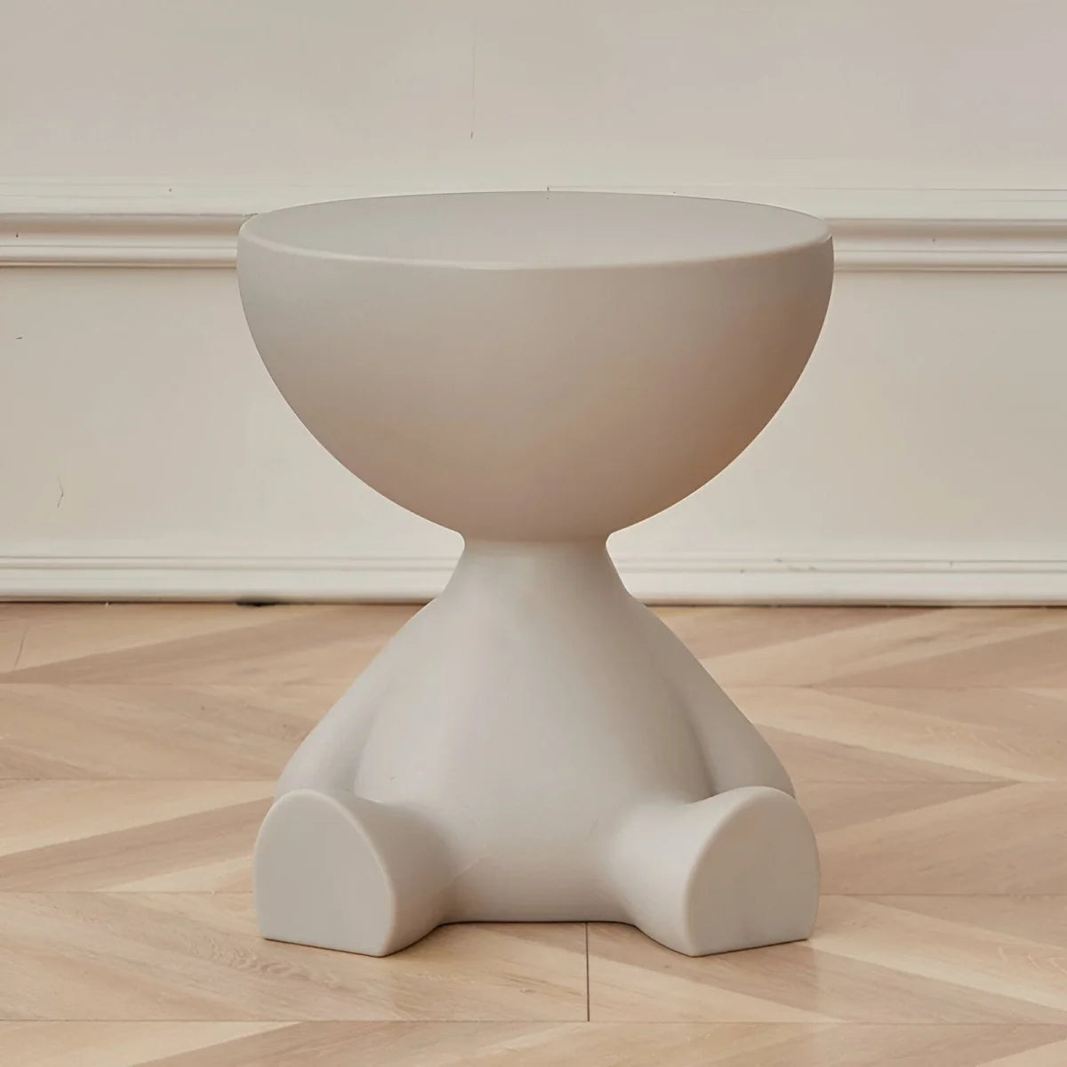 Round Coffee Table Lightweight Durable Plastic Compact Design