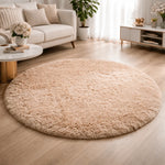Round Plush Rug Ultra-Soft High-Pile 2-Inch Height